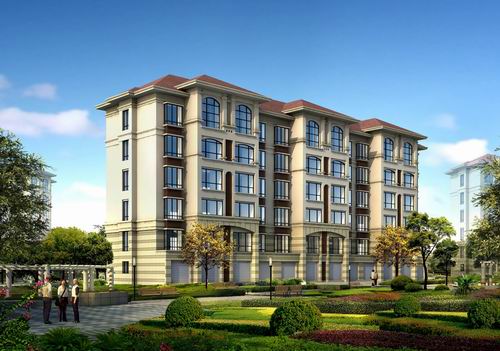 金鼎国际2#住宅楼南立面效果图