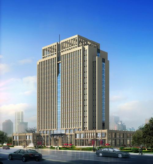 金鼎国际大厦办公楼南立面效果图.