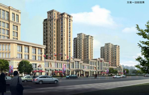 金辰风尚时代广场住宅效果图