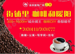【金辰富海广场二期】11.26咖啡DIY与你相约