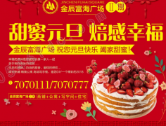 <b>【金辰富海广场二期】蛋糕DIY共享欢乐跨年</b>